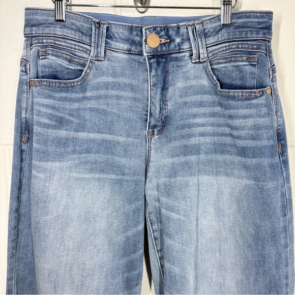 Democracy Ab Technology High Rise Wide Leg Jeans Size 10 Light Wash Stretch - Picture 2 of 12